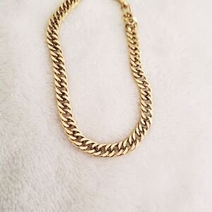 Cuban bracelet stainless steel/18k gold plated